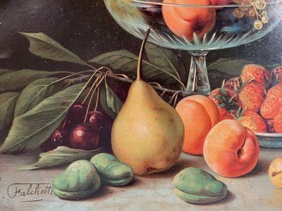 Chromolithography. Still life with fruit, after Falchetti