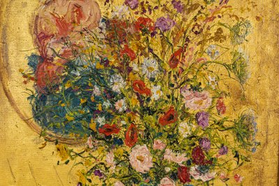 Serge Belloni (1925-2005) - Blumenstrauß in einer Delfter Vase Öl auf Leinwand um 1970