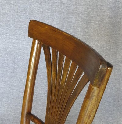 2 chaises Baumann N°68 de 1930 assise bois, no Thonet