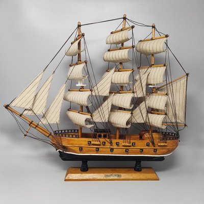 Modellino di nave MayFlower degli anni '70. Realizzato a mano. Realizzato in Inghilterra