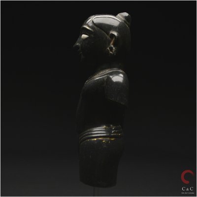 India, State of Gujarat, Medieval period, 15th century, Representation of Krishna, Black marble