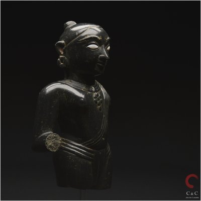 India, State of Gujarat, Medieval period, 15th century, Representation of Krishna, Black marble