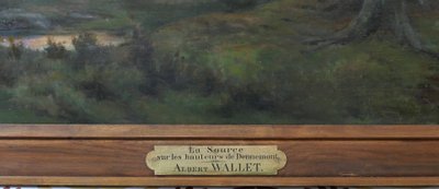Albert WALLET 1852-1918 Sunset landscape at Dennemont, large painting, 1896 Barbizon Salon