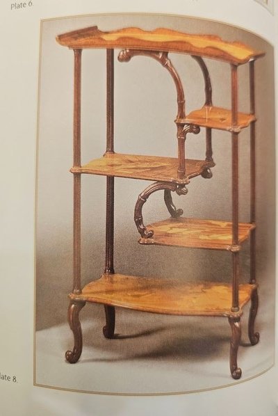 Emile Gallé Art Nouveau shelf