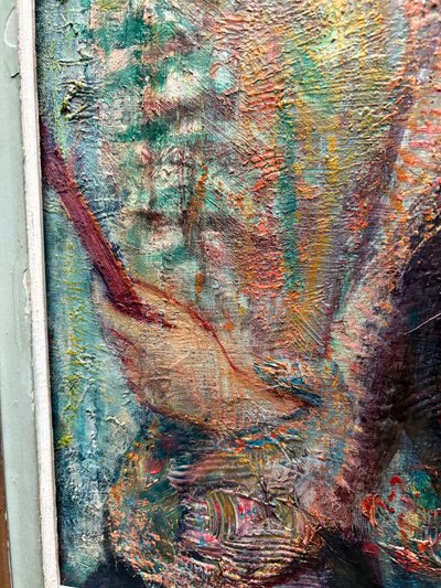 La Tonquinoise - Portrait d'une jeune femme asiatique, oil on canvas circa 1950, signed "Morin