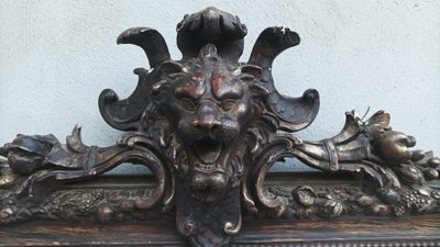 Specchio a frontone d'epoca Napoleone III