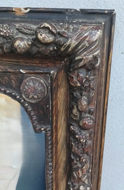 Specchio a frontone d'epoca Napoleone III
