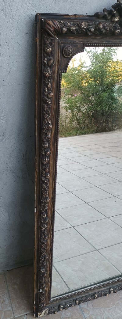 Specchio a frontone d'epoca Napoleone III