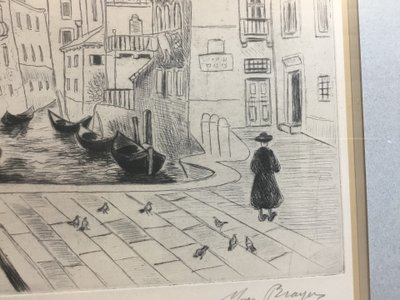 Lithografie Venedig von Yves Brayer