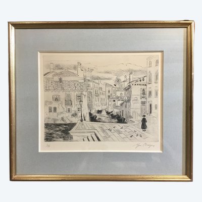 Lithografie Venedig von Yves Brayer