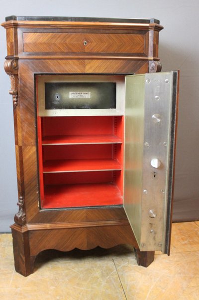Napoleon III safe in a 19th century rosewood cabinet