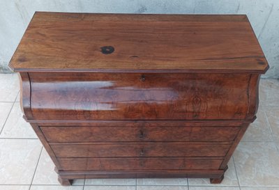 Commode secrétaire Louis Philippe en noyer