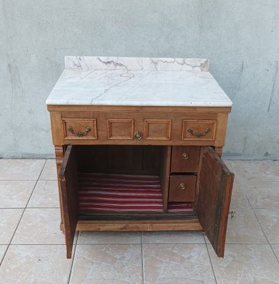 Walnut vanity unit