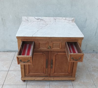 Walnut vanity unit