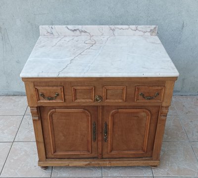 Walnut vanity unit
