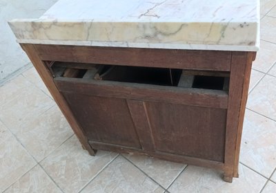 Walnut vanity unit