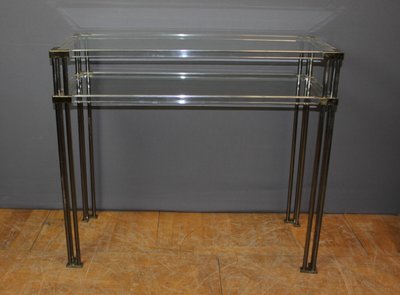 Plexiglas and glass console circa 1970