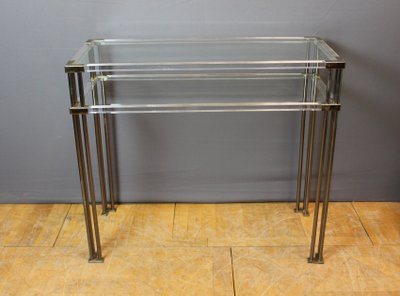 Plexiglas and glass console circa 1970
