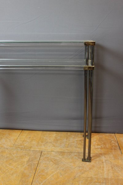 Plexiglas and glass console circa 1970