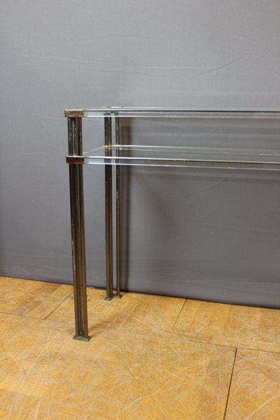 Plexiglas and glass console circa 1970