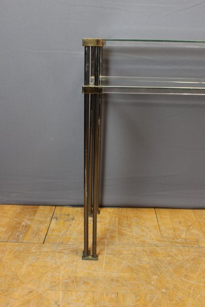 Plexiglas and glass console circa 1970