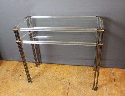 Plexiglas and glass console circa 1970