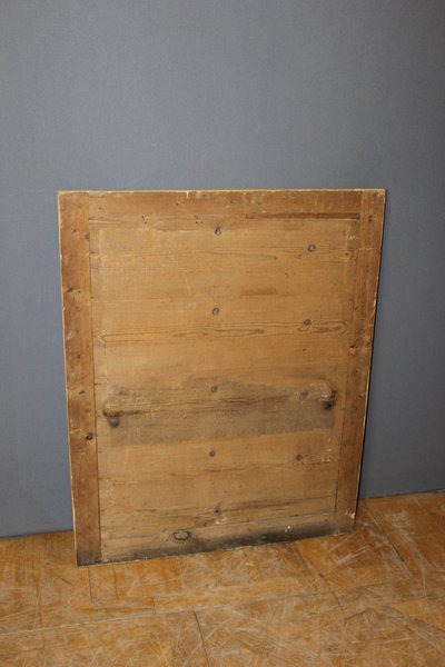 Restaurationsspiegel aus vergoldetem Stuck XIX