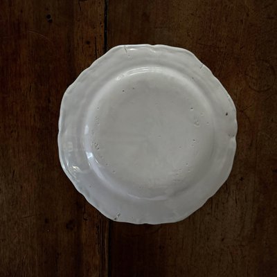 Plate in 18th century Moustiers earthenware with floral design