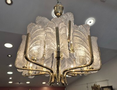 Lustre Orrefors designer carl-fagerluz 15 lumieres