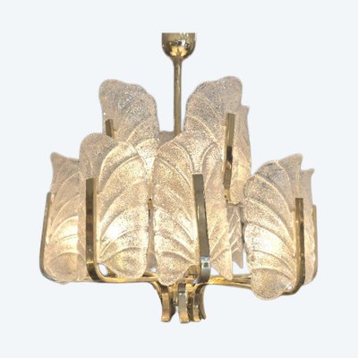 Lustre Orrefors designer carl-fagerluz 15 lumieres