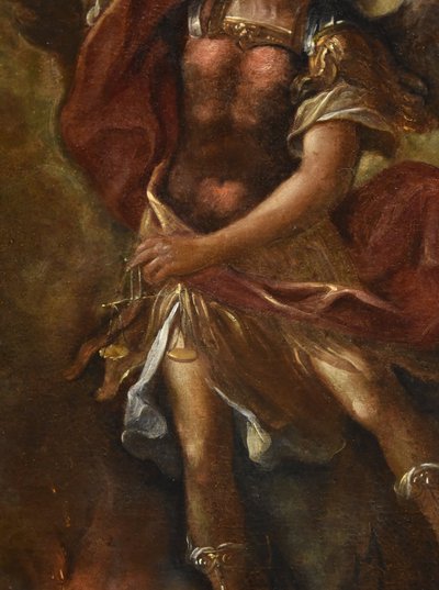 Der siegreiche Erzengel Michael, römischer Maler des 17. bis 18. Jahrhunderts