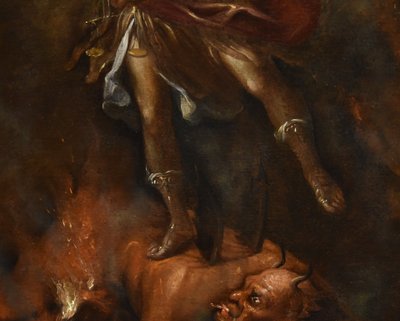 Der siegreiche Erzengel Michael, römischer Maler des 17. bis 18. Jahrhunderts