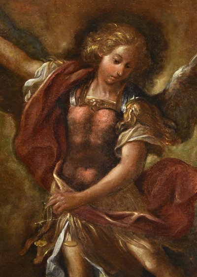 Der siegreiche Erzengel Michael, römischer Maler des 17. bis 18. Jahrhunderts