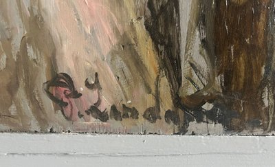 Painting HSP Patrice Landauer (1965) Orientalist "The oriental market".