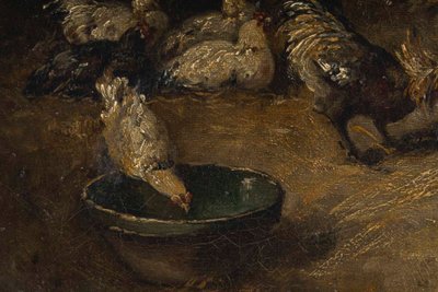 Ein Gemälde von Bass court Coppenolle, Ende des 19. Jahrhunderts