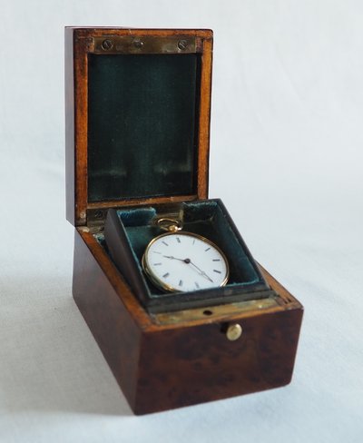 Cassa per orologio intarsiata d'epoca Napoleone III