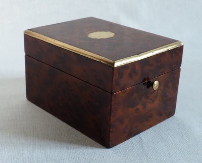 Cassa per orologio intarsiata d'epoca Napoleone III