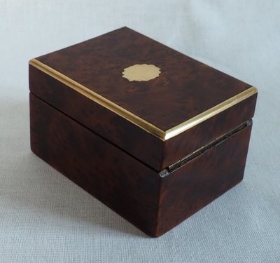 Cassa per orologio intarsiata d'epoca Napoleone III
