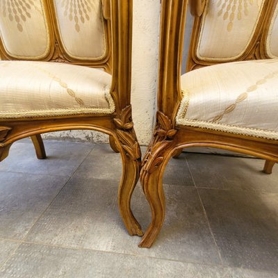 Paire de fauteuils art nouveau, début XXème siècle