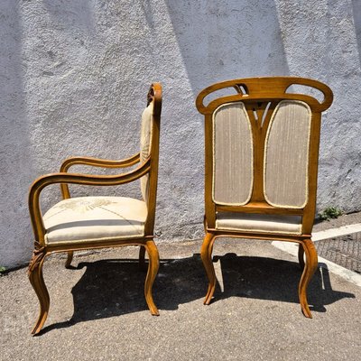 Paire de fauteuils art nouveau, début XXème siècle