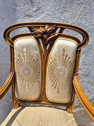 Paire de fauteuils art nouveau, début XXème siècle