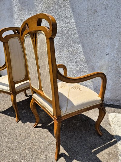 Paire de fauteuils art nouveau, début XXème siècle