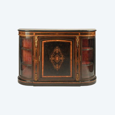 Buffet en bois ébonisé et incrusté, Angleterre, XIXe siècle