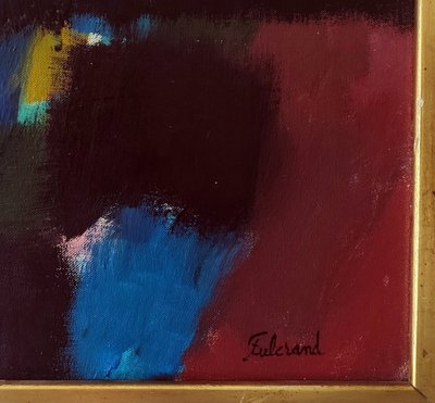 huile sur toile abstraite Pierre Fulcrand 1914 2004 abstraction lyrique Montpellier