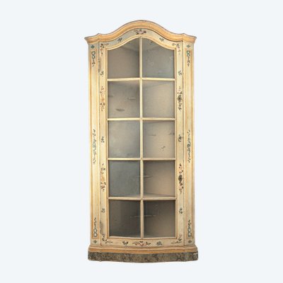 Large corner cabinet in lacquered wood, Genoa, 18th century