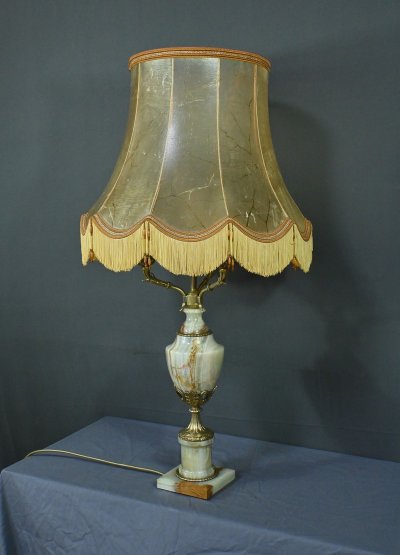 Bedeutende Lampe aus Onyx und Bronze, Stil Louis XVI - 20.