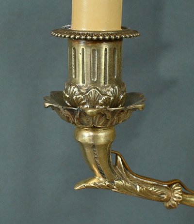 Bedeutende Lampe aus Onyx und Bronze, Stil Louis XVI - 20.