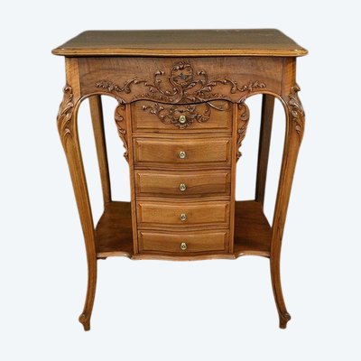 Walnut coffee table, Louis XV style - Early 20th century