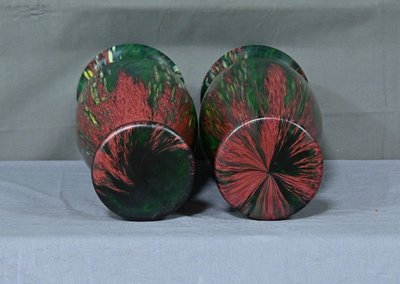 Pair of Pate de Verre Vases - Mid 20th century
