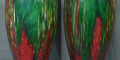 Pair of Pate de Verre Vases - Mid 20th century